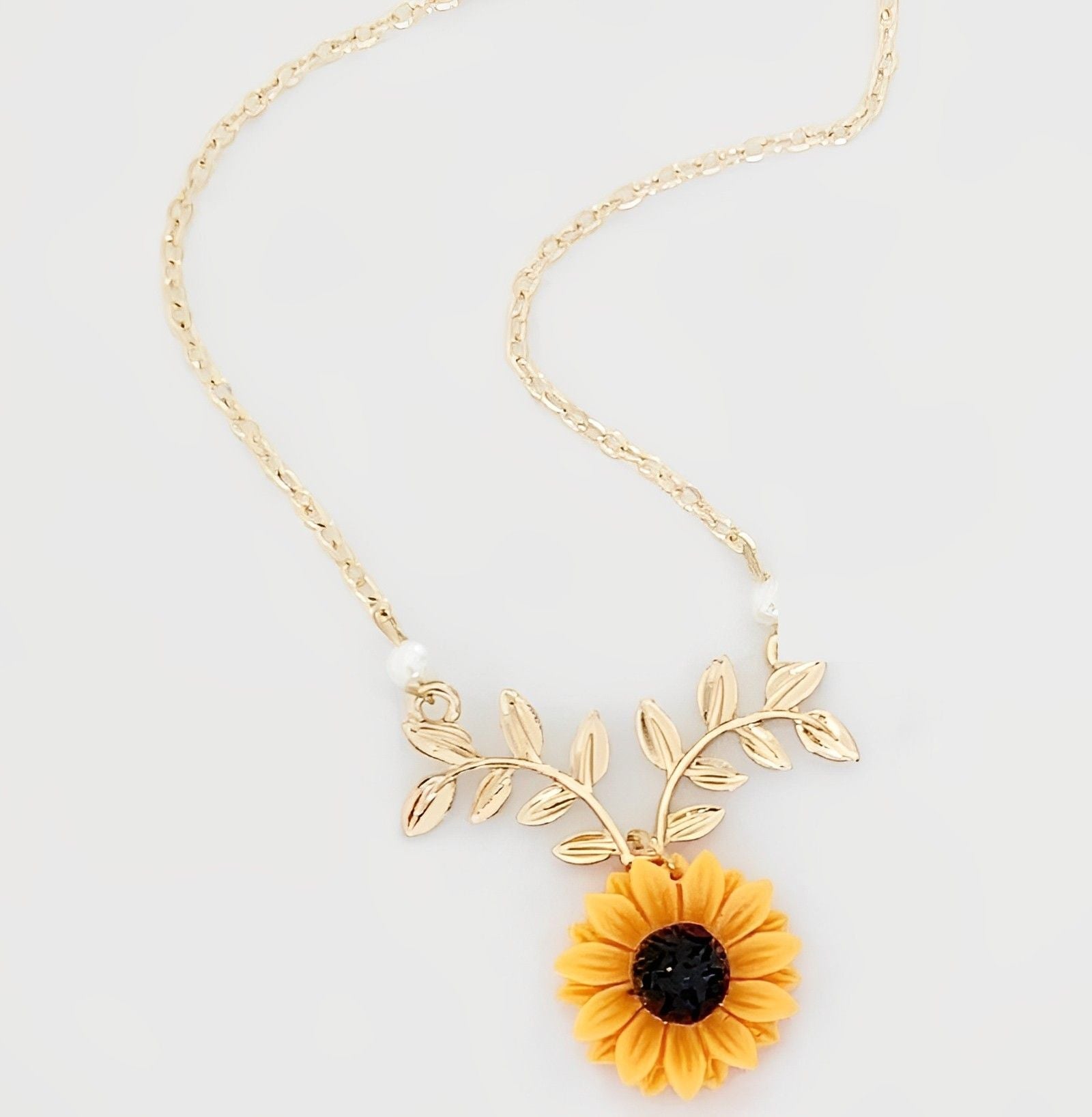 Sunflower Necklace For Women & Girls - Premium  from Mystical9 - Just Rs 596 /- Shop now at Mystical9.com