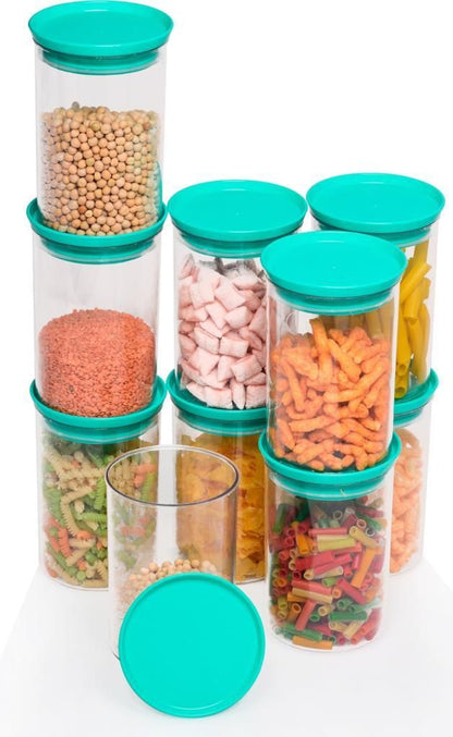 Airtight Plastic Containers- 900 ml Plastic Cereal Dispenser, Air Tight, Grocery Container, Fridge Container,Tea Coffee & Sugar Container, Spice Container (Pack of 6) - Premium  from Mystical9 - Just Rs 800 /- Shop now at Mystical9.com