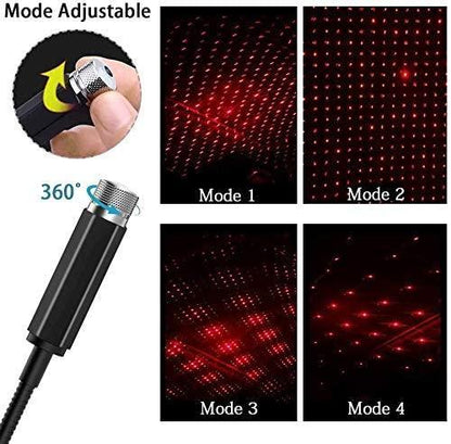 EXPANDABLES Auto Roof Star Projector Lights, USB Portable Adjustable Flexible Interior Car Night Lamp Decorations with Romantic Galaxy Atmosphere fit Car, Ceiling, Bedroom, Party and More Shower Laser Light Pack Of 2 - Premium  from Mystical9 - Just Rs 640 /- Shop now at Mystical9.com