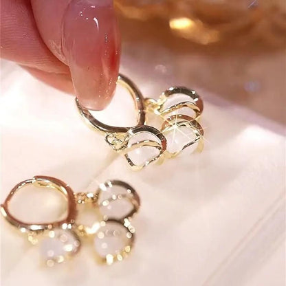 Korean Style Gold Plated Eyebell Cat Eye Earrings - Premium  from Mystical9 - Just Rs 624 /- Shop now at Mystical9.com