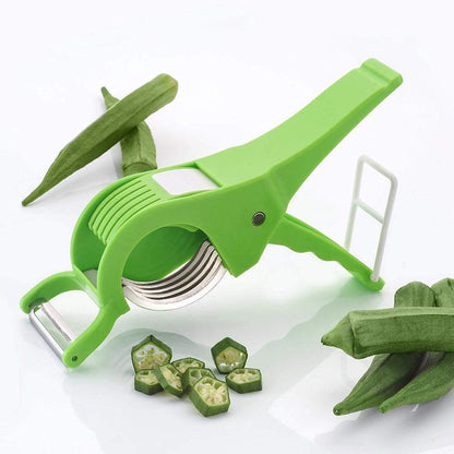 Plastic 2 in 1 Vegetable & Fruit Multi Cutter - Premium  from Mystical9 - Just Rs 478 /- Shop now at Mystical9.com