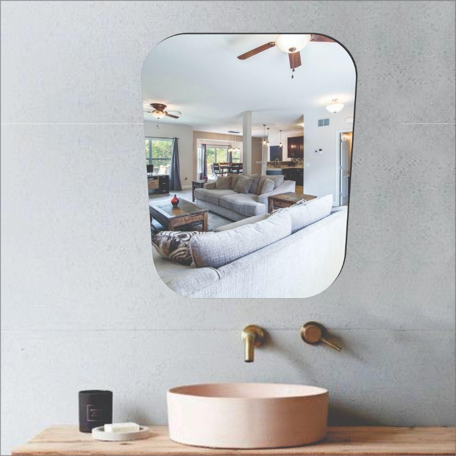 WallDaddy Oval Shape Plastic Mirror For Wall Size (20x30)Cm Flexible Mirror A-GlassMirror - Premium  from Mystical9 - Just Rs 550 /- Shop now at Mystical9.com