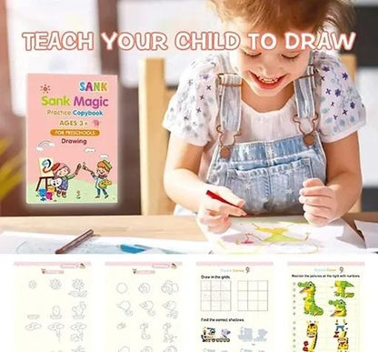 WRITING MAGIC BOOK FOR KIDS EVAPORATIVEINK REUSABLE - Premium  from Mystical9 - Just Rs 500 /- Shop now at Mystical9.com