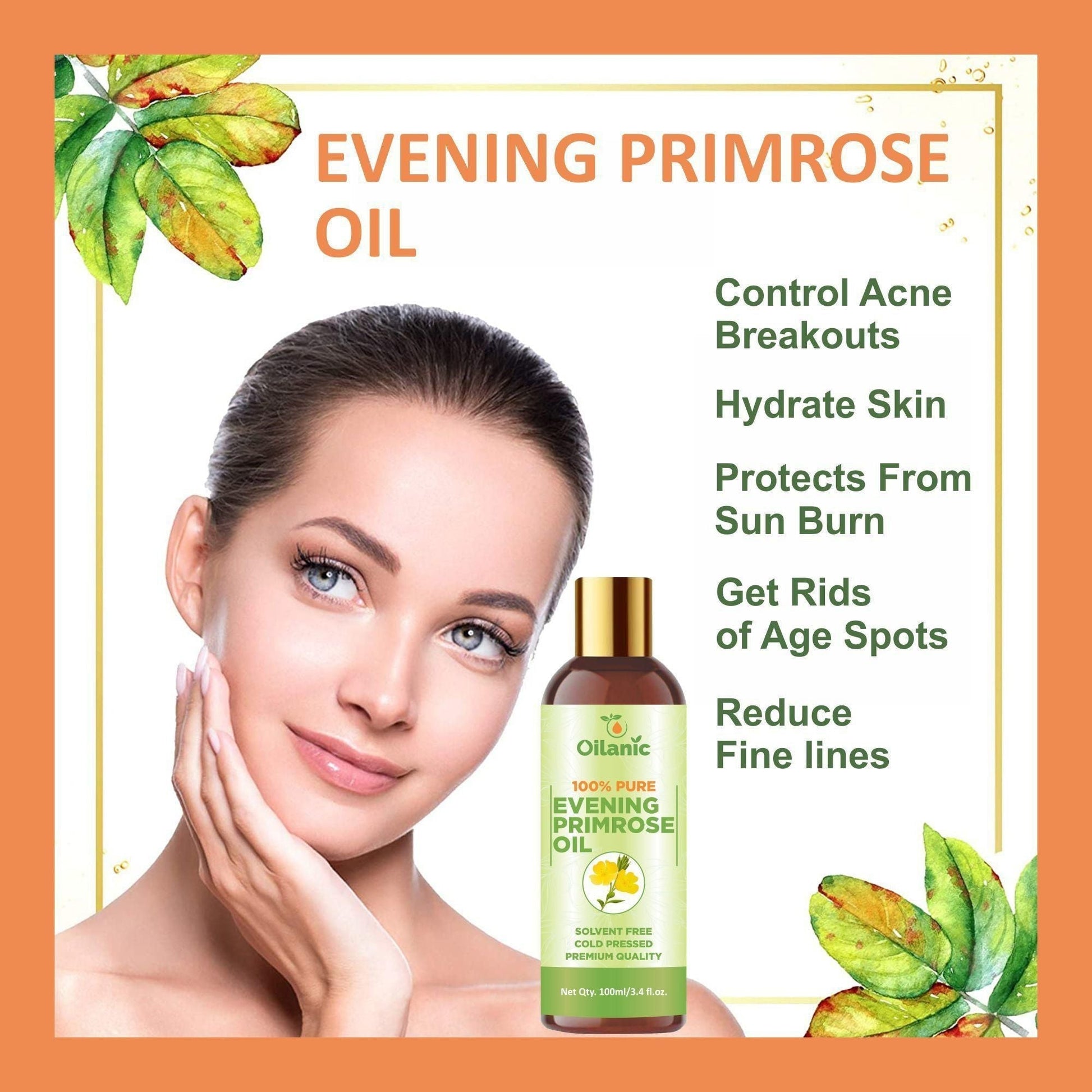 Oilanic Premium Evening Primrose Oil( 100 ml) - Premium  from Mystical9 - Just Rs 600 /- Shop now at Mystical9.com