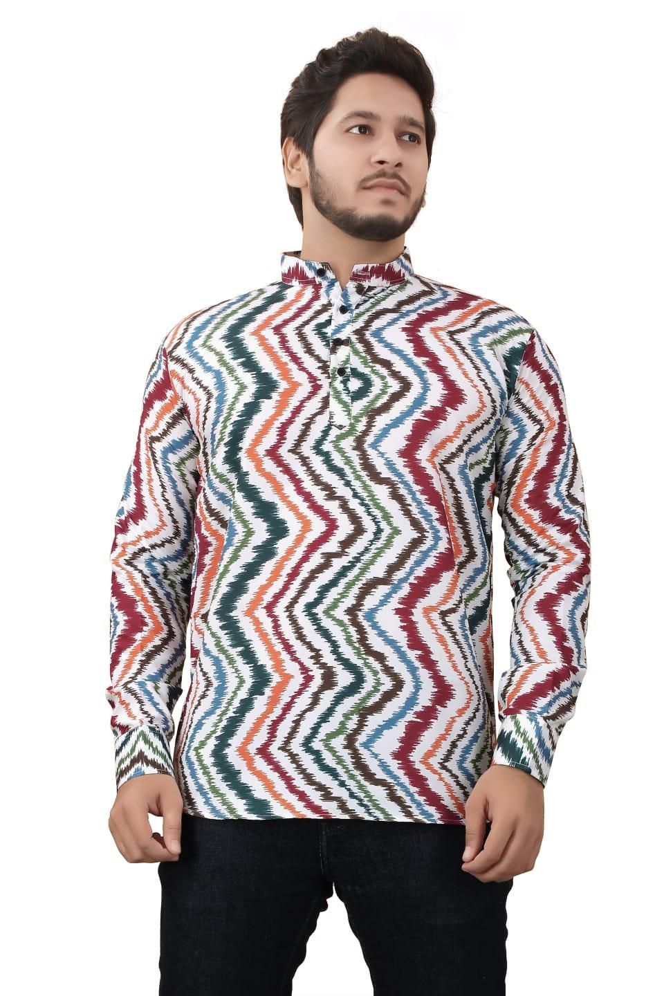 Lycra Printed Full Sleeves Regular Fit Mens Casual Shirt - Premium  from Mystical9 - Just Rs 728 /- Shop now at Mystical9.com