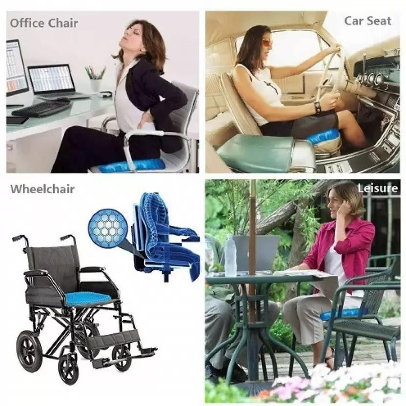 Gel Orthopedic Seat Cushion for Office Chair, Wheelchair, or Home Rubber Cushion for Back Pain - Premium  from Mystical9 - Just Rs 830 /- Shop now at Mystical9.com