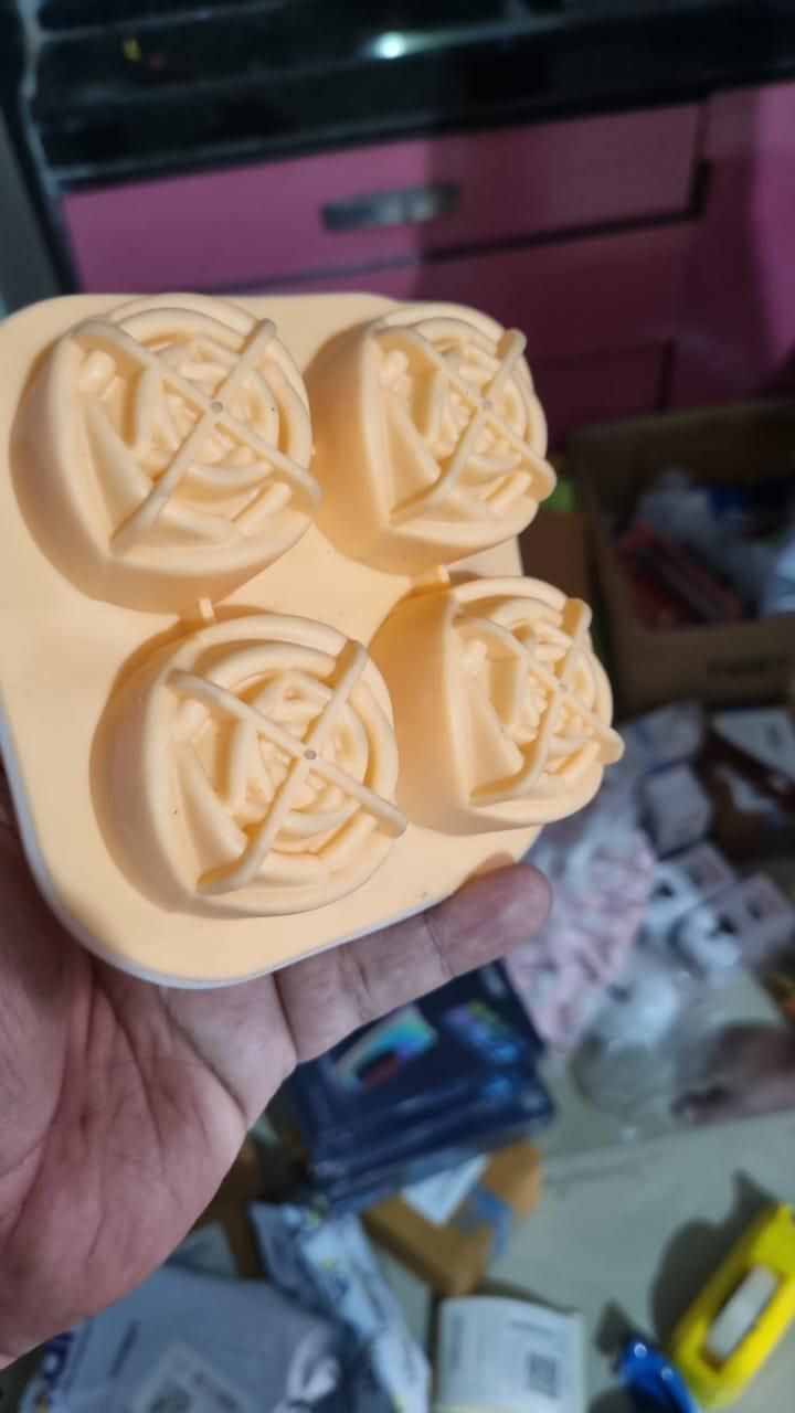 Ice Cube Mold Silicon Ice-Cube Round Mold Ball Brick Maker Tray (3D Rose ice Mold) - Premium  from Mystical9 - Just Rs 600 /- Shop now at Mystical9.com