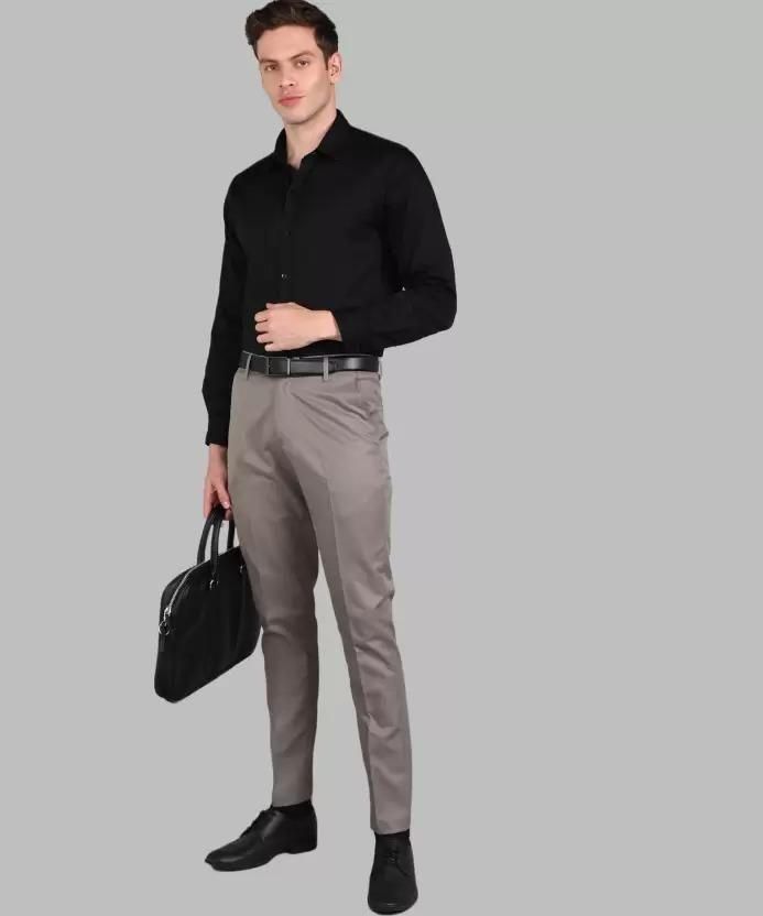 Mens Cotton Stretchable Solid Formal Trouser - Premium  from Mystical9 - Just Rs 750 /- Shop now at Mystical9.com