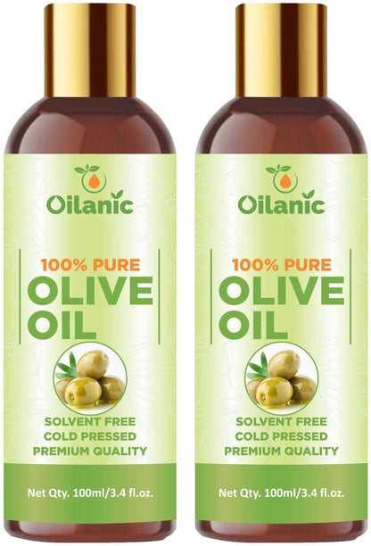 Oilanic Premium Olive Oil Combo pack of 2 bottles of 100 ml(200 ml) - Premium  from Mystical9 - Just Rs 600 /- Shop now at Mystical9.com