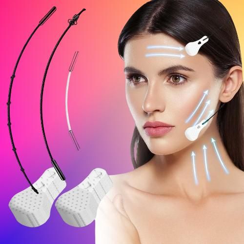 Face Lifting Wrinkles Tape 40PCS,Instant Face Neck and Eye Lifting sticker With Lifting Ropes Elastic Waterproof,V-line Makeup Tool to Hide Facial... - Premium  from Mystical9 - Just Rs 700 /- Shop now at Mystical9.com