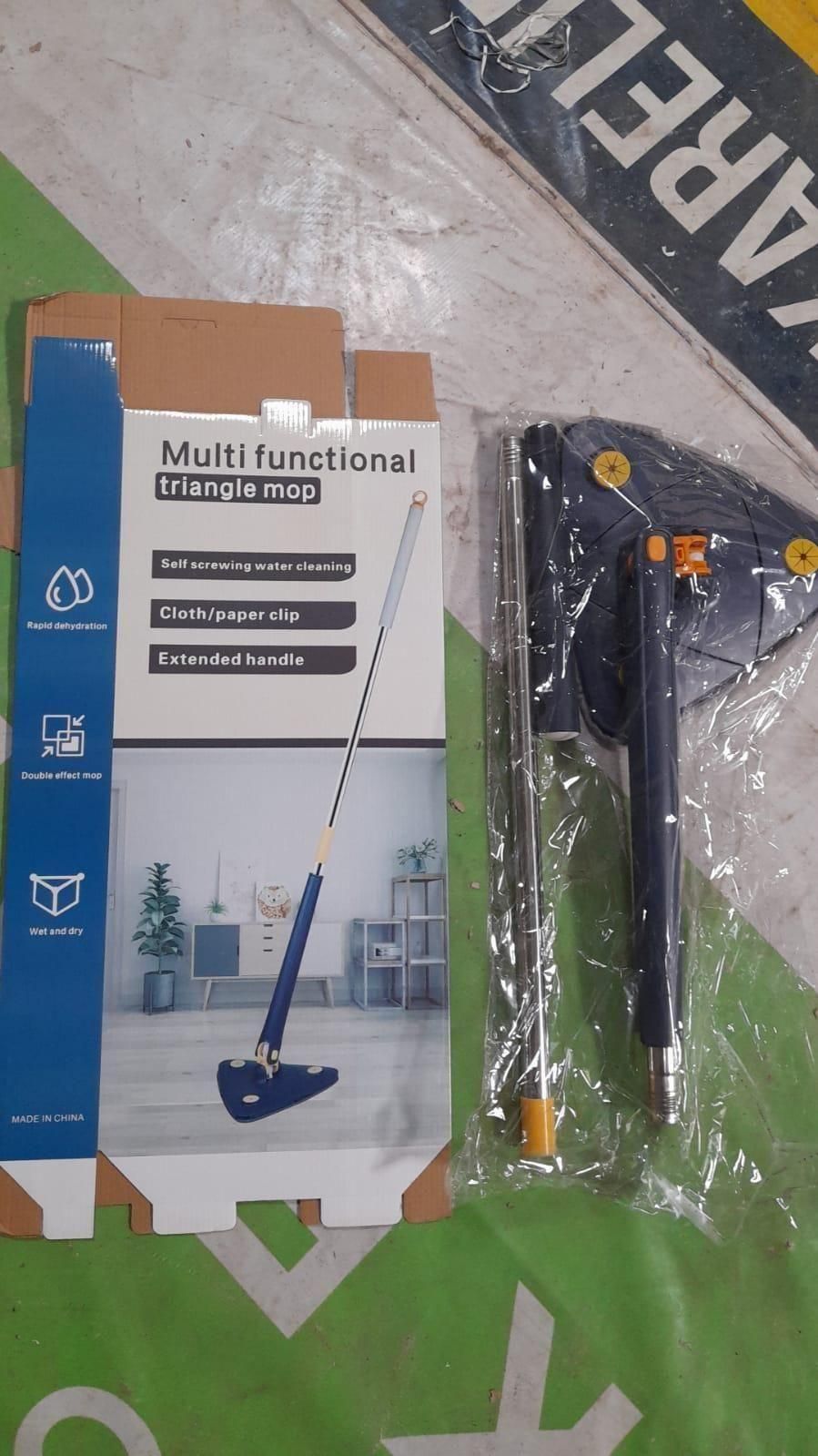 Blue Squeezing Triangle Cleaning Mop - Premium  from Mystical9 - Just Rs 850 /- Shop now at Mystical9.com