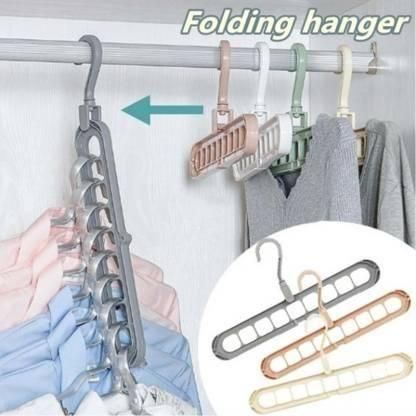 Space Saver Folding Hangers ( Pack Of 3) - Premium  from Mystical9 - Just Rs 516 /- Shop now at Mystical9.com