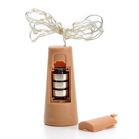 20 Led Wine Bottle Cork Copper Wire String Lights 2M Battery Operated (Warm White Pack Of 12) - Premium  from Mystical9 - Just Rs 764 /- Shop now at Mystical9.com