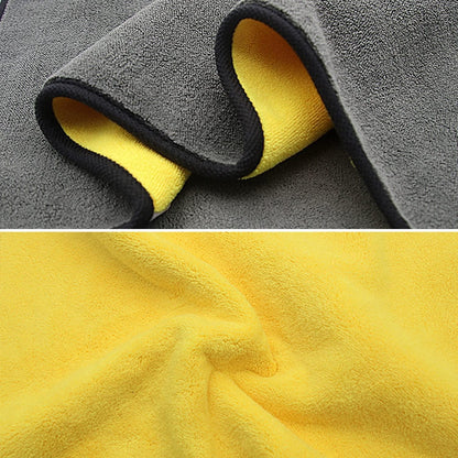 Microfibre Car Cloth (60x30 cm + 30x30 cm) ,Thick Plush Lint & Streak-Free Multipurpose Double-Sided Cloths Automotive Towels for Car Bike Cleaning Polishing Washing & Detailing (Pack of 2) - Premium  from Mystical9 - Just Rs 600 /- Shop now at Mystical9.com