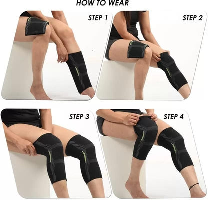 Knee Cap Compression Support for Gym Running Cycling Sports Jogging Workout - Assorted Colours - Premium  from Mystical9 - Just Rs 650 /- Shop now at Mystical9.com