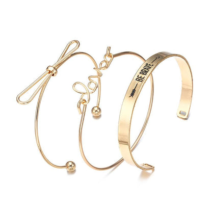 Startling Gold Plated Bracelets (Pack of 3) - Premium  from Mystical9 - Just Rs 600 /- Shop now at Mystical9.com