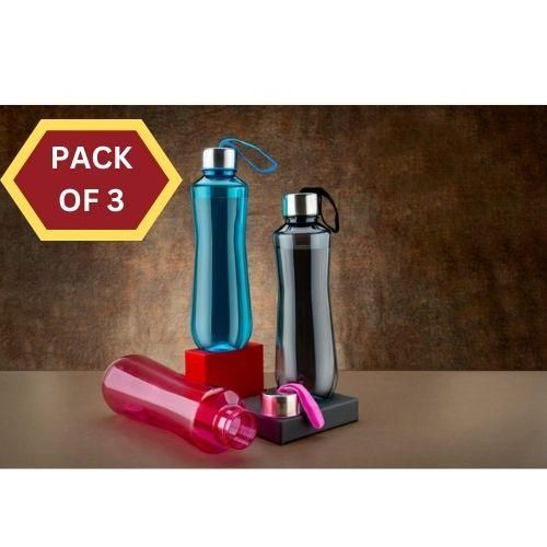 Heavy Round Transparent Bottle (Pack Of 3) - Premium  from Mystical9 - Just Rs 599 /- Shop now at Mystical9.com