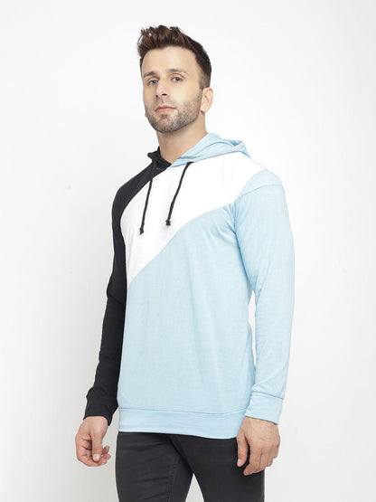 Cotton Blend Solid Full Sleeves Mens Hooded T-Shirt - Premium  from Mystical9 - Just Rs 674 /- Shop now at Mystical9.com