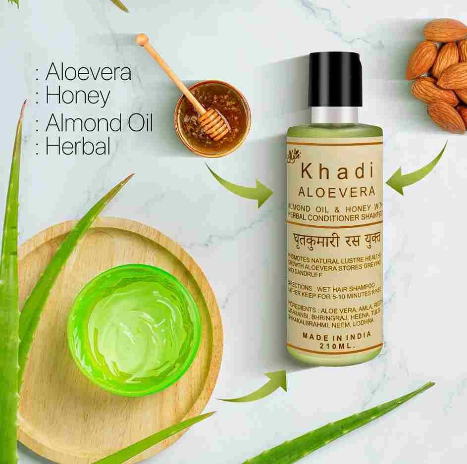 Khadi Herbal Alovera Shampoo With Conditioner - Premium  from Mystical9 - Just Rs 600 /- Shop now at Mystical9.com