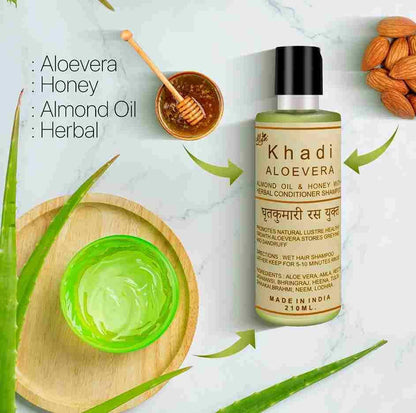 Khadi Herbal Alovera Shampoo With Conditioner - Premium  from Mystical9 - Just Rs 600 /- Shop now at Mystical9.com