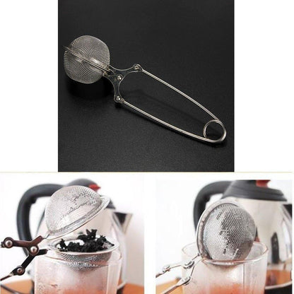 Strainer-Stainless Steel Spoon Tea Leaves Herb Mesh Ball Infuser Filter Squeeze Strainers - Premium  from Mystical9 - Just Rs 510 /- Shop now at Mystical9.com