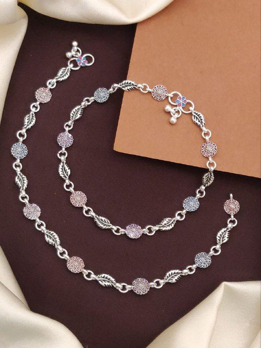 Women's Silver Plated Anklets - Premium  from Mystical9 - Just Rs 770 /- Shop now at Mystical9.com