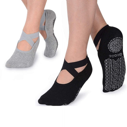 Unisex Non Slip Grip Socks with Cushion for Yoga - Premium  from Mystical9 - Just Rs 700 /- Shop now at Mystical9.com