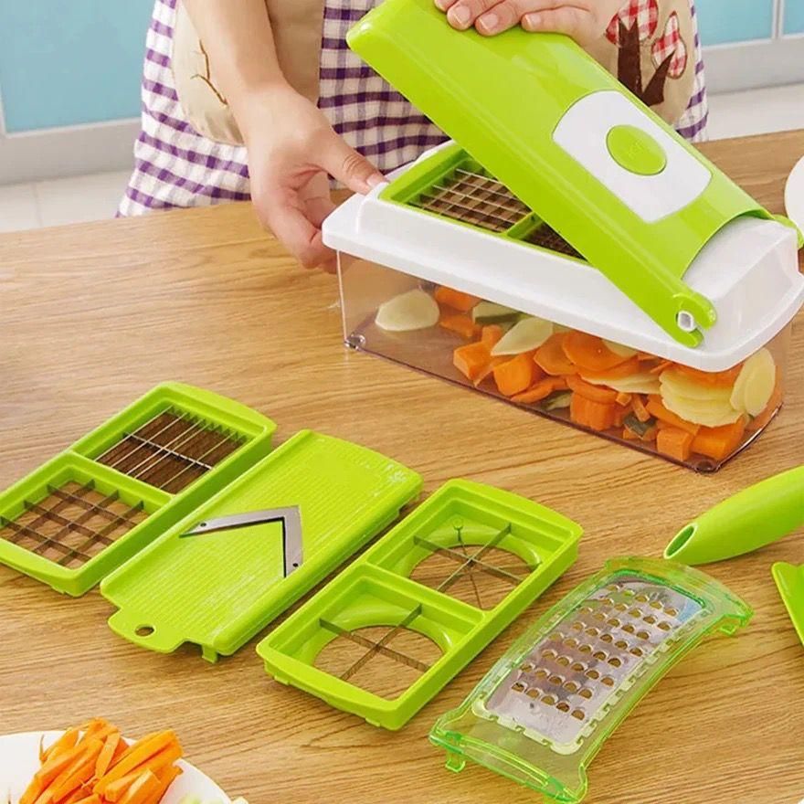 Multifunctional 12 in 1 nicer dicer chopper and drain basket - Premium  from Mystical9 - Just Rs 750 /- Shop now at Mystical9.com