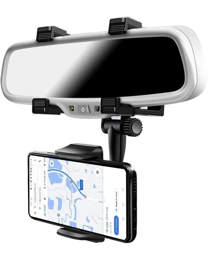 Rearview Mirror Phone Holder for Car - Premium  from Mystical9 - Just Rs 600 /- Shop now at Mystical9.com