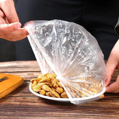 Food Covering Bag-Elastic Stretch Adjustable Bowl Lids Universa Plastic Bags Food Cover( 100 Pcs) - Premium  from Mystical9 - Just Rs 550 /- Shop now at Mystical9.com