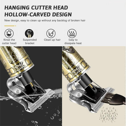 Hair Trimmer For Men Buddha Style Trimmer, Professional Hair Clipper, Adjustable Blade Clipper, Hair Trimmer and Shaver,Retro Oil Head Close Cut Precise hair Trimming Machine (Golden) - Premium  from Mystical9 - Just Rs 750 /- Shop now at Mystical9.com