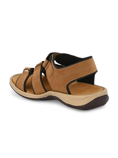 Bucik Men's Beige Genuine Leather Slip-On Casual Sandal - Premium  from Mystical9 - Just Rs 950 /- Shop now at Mystical9.com