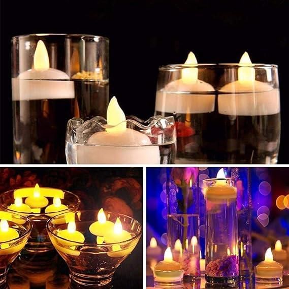 �Floating Tealight Water Sensor Battery Operated Waterproof LED Flame less Flickering Lights Candles (Pack of 10) - Premium  from Mystical9 - Just Rs 730 /- Shop now at Mystical9.com