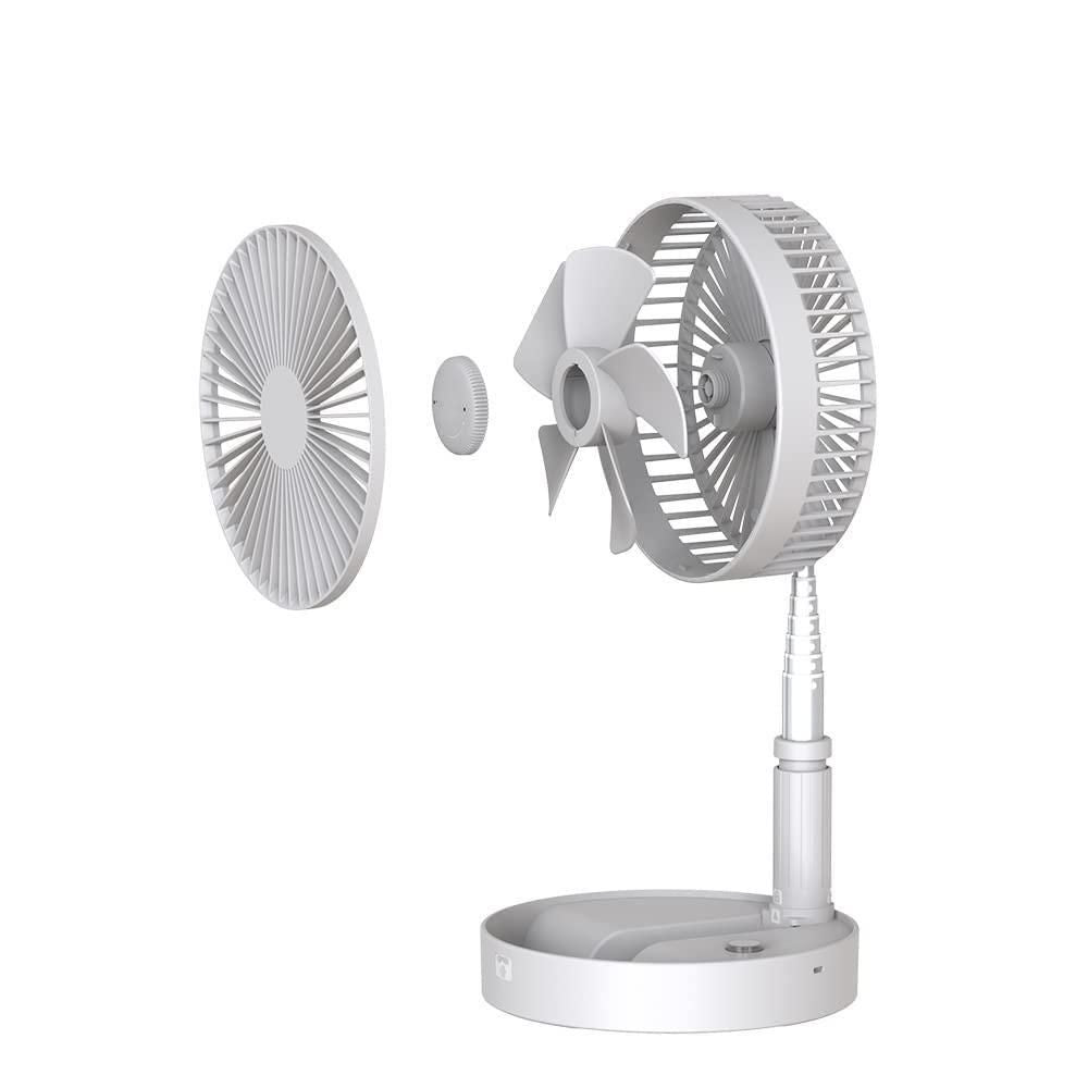 Adjustable Height Telescopic Rechargeable Standing Fan Rechargeable Pedestal Fan - Premium  from Mystical9 - Just Rs 850 /- Shop now at Mystical9.com