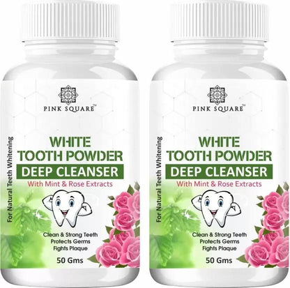 Organic Teeth Whitening White Tooth Powder (50 Gm) - Premium  from Mystical9 - Just Rs 521 /- Shop now at Mystical9.com