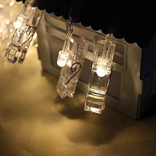 16 Photo Clip LED String Lights for Photo Hanging Birthday Festival Wedding Party for Home Patio Lawn Restaurants Home Decoration (Warm White) - Premium  from Mystical9 - Just Rs 660 /- Shop now at Mystical9.com