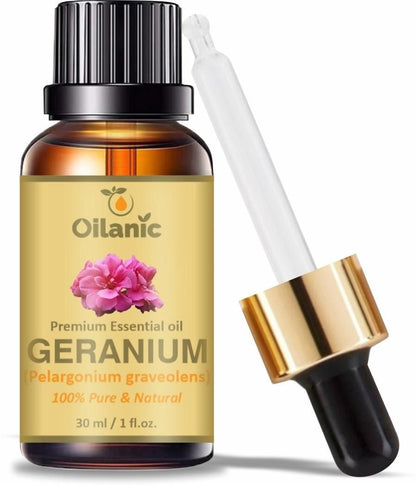 Oilanic Premium Geranium Essential Oil (30 ml) - Premium  from Mystical9 - Just Rs 500 /- Shop now at Mystical9.com