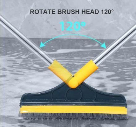 Floor Brush- 2 In 1 Long Handle Wiper Stiff Bristle Floor Brush - Premium  from Mystical9 - Just Rs 570 /- Shop now at Mystical9.com