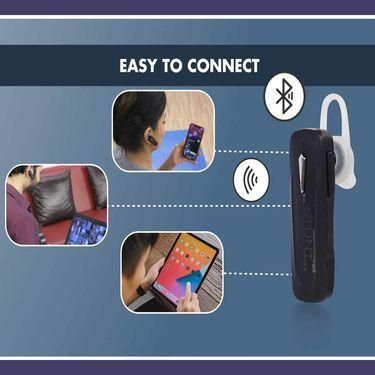 Fidato Wireless Bluetooth Single Headset With Free 2 Mobile Stands - Premium  from Mystical9 - Just Rs 650 /- Shop now at Mystical9.com