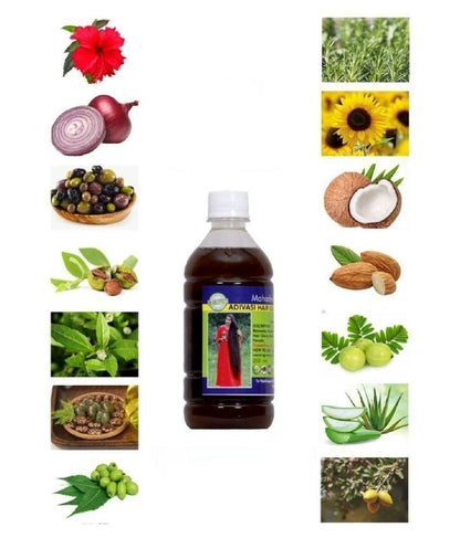 ADIVASI BHRINGRAJ AIVASI BHRINGRAJ HERBAL HAIR OIL Hair Oil (500 ml) Pack Of 2 - Premium  from Mystical9 - Just Rs 550 /- Shop now at Mystical9.com