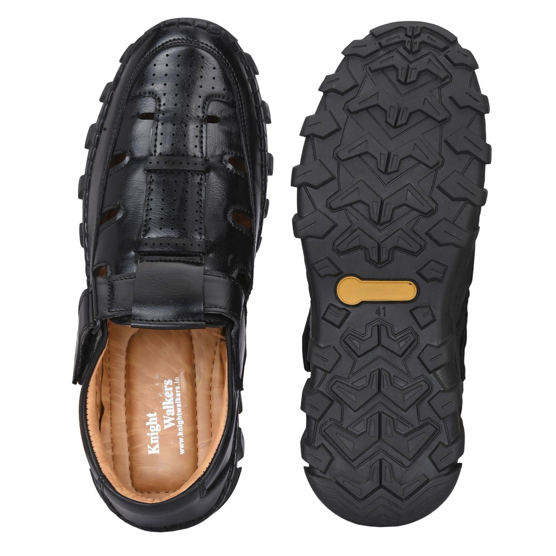 Black Roman Sandals For Men - Premium  from Mystical9 - Just Rs 1000 /- Shop now at Mystical9.com