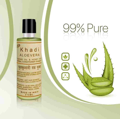 Khadi Herbal Alovera Shampoo With Conditioner - Premium  from Mystical9 - Just Rs 600 /- Shop now at Mystical9.com