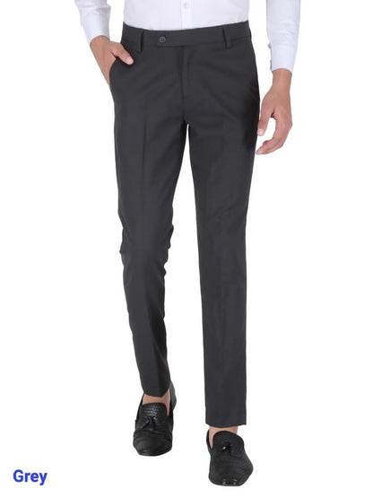 Mens Cotton Stretchable Solid Formal Trouser - Premium  from Mystical9 - Just Rs 750 /- Shop now at Mystical9.com