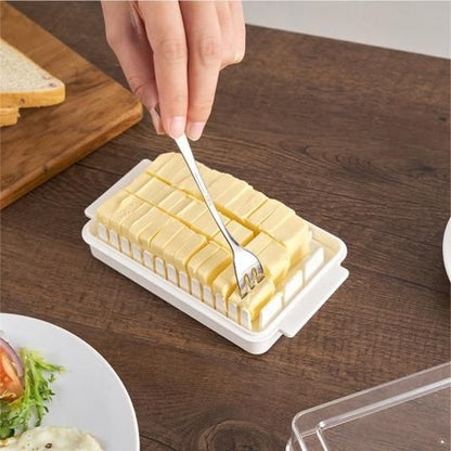 Butter Dish Keeper with Sealed Plastic Lid and Cutter Slicer (Pack of 1) - Premium  from Mystical9 - Just Rs 550 /- Shop now at Mystical9.com