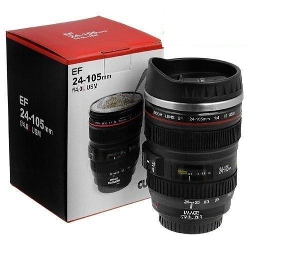 Plastic Camera Lens Shaped Coffee Mug With Lid, 350ml (Black) - Premium  from Mystical9 - Just Rs 650 /- Shop now at Mystical9.com