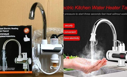 Electric Hot Water Heater Faucet Kitchen And Bathroom Heating Dispenser Tap Digital Temperature With Display - Premium  from Mystical9 - Just Rs 1400 /- Shop now at Mystical9.com