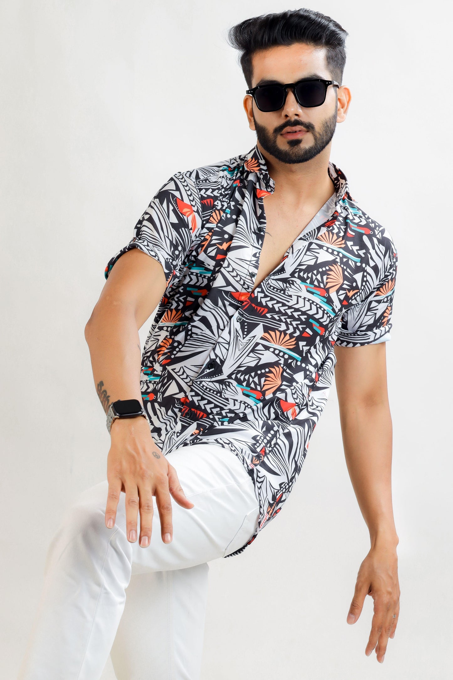 HARPITA Cotton Printed Half Sleeves Regular Fit Mens Casual Shirt - Premium  from Mystical9 - Just Rs 815 /- Shop now at Mystical9.com