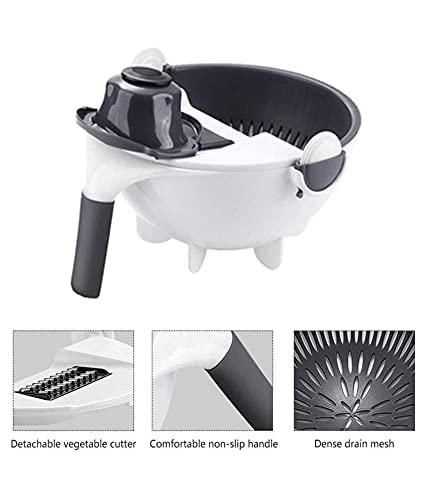 9 in 1 Multifunction Plastic Magic Rotate Vegetable Cutter - Premium  from Mystical9 - Just Rs 630 /- Shop now at Mystical9.com