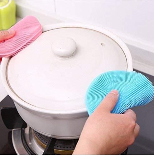 Scrubber- Non Stick Silicone  Dishwashing Scrubber(Pack of 4) - Premium  from Mystical9 - Just Rs 540 /- Shop now at Mystical9.com