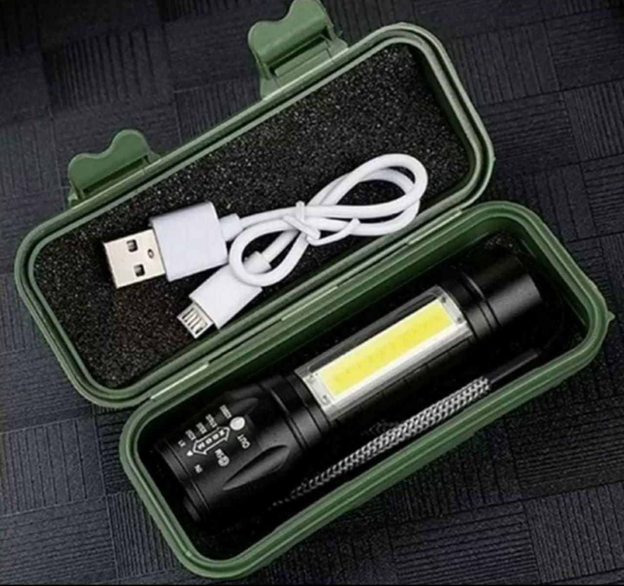 Mini USB Rechargeable Torch Light - Premium  from Mystical9 - Just Rs 550 /- Shop now at Mystical9.com